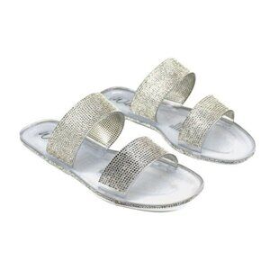 Juba Womens Embellished Pool Side Jelly Sandals